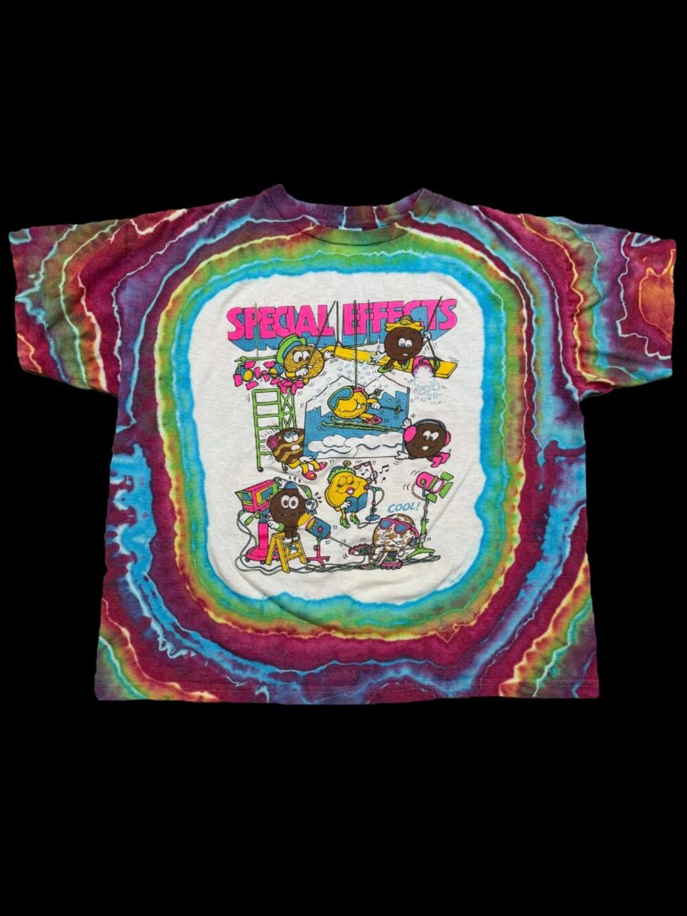 Vintage 80s Girl Scout Cookie Special Effects Custom Tie Dye Adult XL